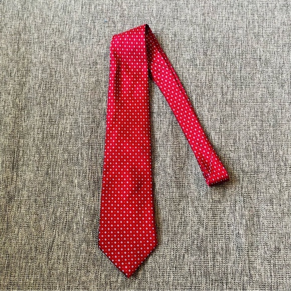 Raphael Roma Milano mens tie red 100% silk business formal wear holiday - Picture 1 of 10